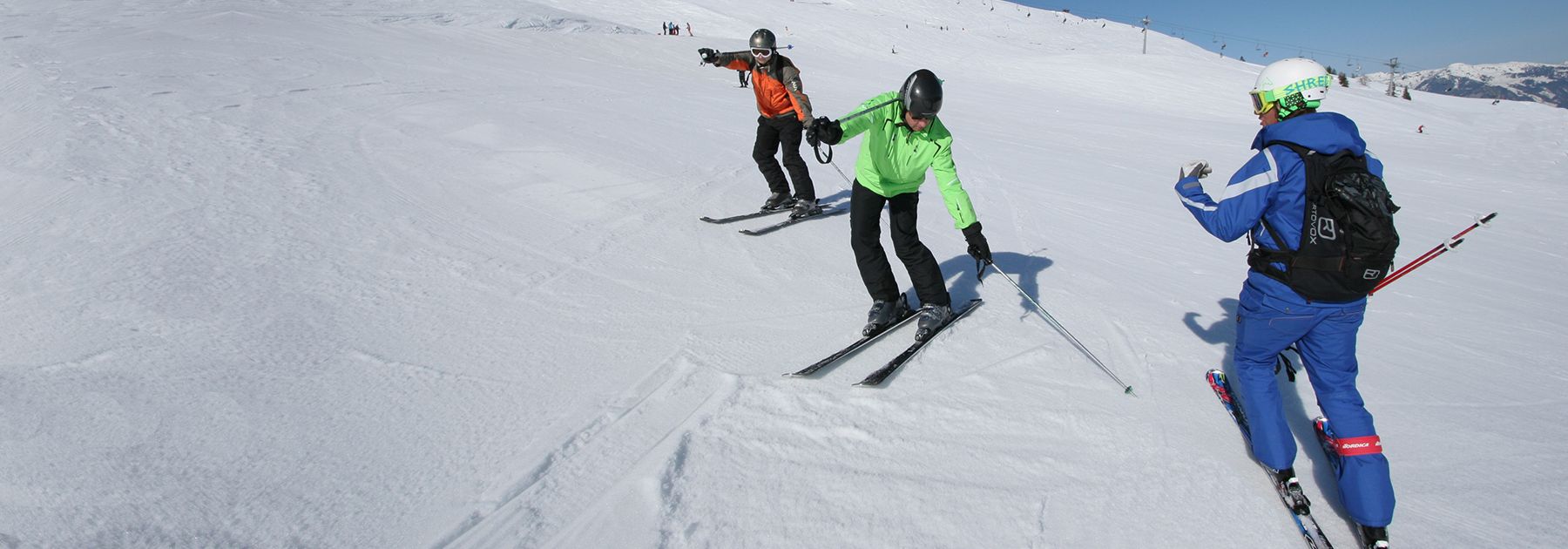 Erlernen der richtigen Skitechnik